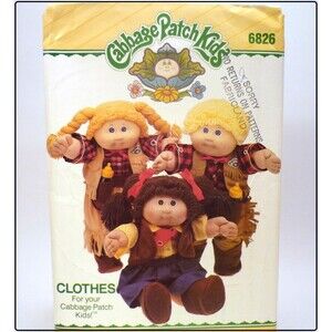 VTG Uncut Cabbage Patch Kids Pattern Cowboy Western Butterick 6826 OOP